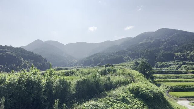 Rural Mountain Valley Landscape in Itoshima Fukuoka Japan