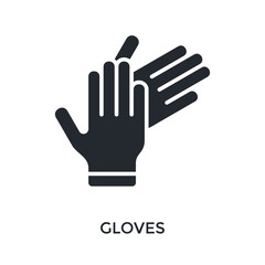 Obraz premium Gloves Icon Glyph Style. Vector Illustration For Graphic Design