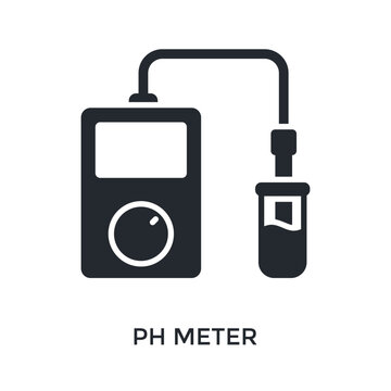 Ph Meter Icon Glyph Style. Vector Illustration For Graphic Design