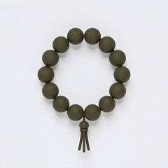 prayer beads icon 3d rendering isolated on white background cartoon plastic style icon