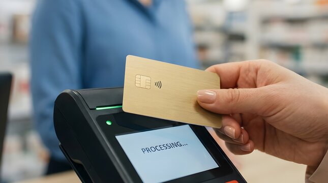 Contactless payment with golden card over terminal