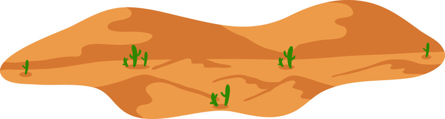 Obraz premium Wide Sandy Desert Ground