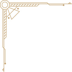Obraz premium Cubic Decorative Art Frame with Corner Geometry