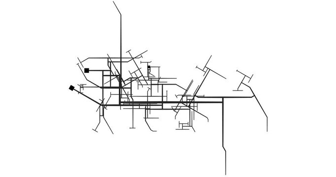 Satellite View Of Expanding City Networks Showing Road Coverage