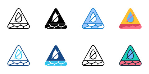 Obraz na płótnie Canvas Drought Relief icons set multiple style collection. Editable stroke 