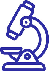 Obraz premium Blue Microscope Icon for Science Research and Education