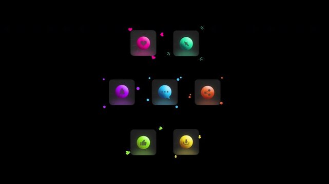 Neon Social Media Lower Thirds for Professional Streaming