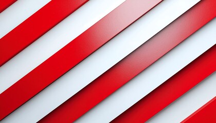 Vibrant red and white diagonal stripes on textured surface, creating a dynamic and modern abstract background, symbolizing energy, movement, and creativity for graphic design projects.