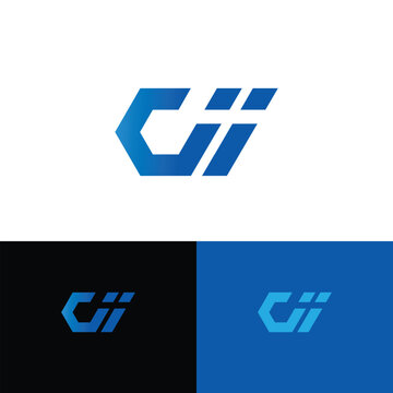 this image is a flat logo of initial letters CII connected together in blue color that looks good on a white background

