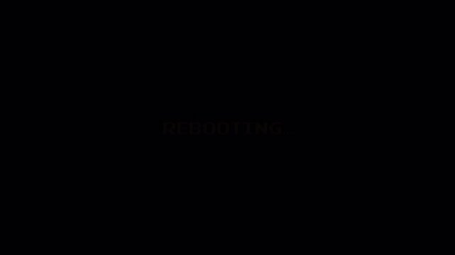 8 Bit Pixel Text "REBOOTING..." Status Message Retro Loading Screen Motion Graphic Loop 4k video animation seamless loop
