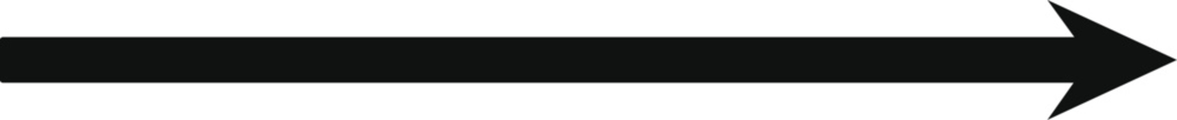 Obraz premium Black right pointing arrow icon vector illustration. Minimal solid arrow shape symbol. Directional navigation sign element isolated on white background for UI, web, app, infographic, interface.