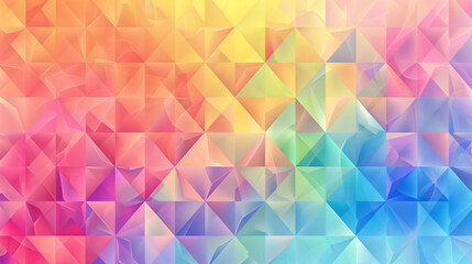 Fototapeta premium Vibrant abstract geometric background featuring layered colorful squares and diagonal shapes in rainbow gradient tones