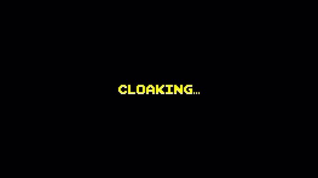 8 Bit Pixel Text Cloaking Animation: Retro Gaming Screen Disappearing Message 4k video animation seamless loop