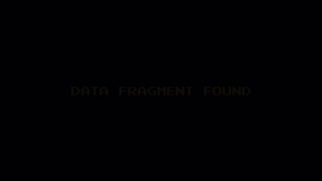 8 Bit Pixel Text Animation: Data Fragment Found Message Screen 4k video animation seamless loop