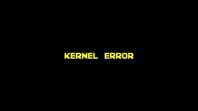 Kernel Error 8 Bit Retro Text Glitch Flickering Motion Graphic Loop