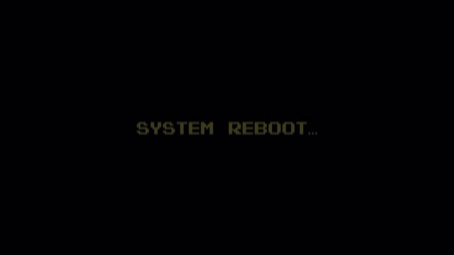 8 Bit Text Animation System Reboot Retro Pixel Gaming Screen