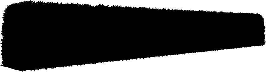 Obraz premium Long manicured hedge silhouette used for garden boundaries