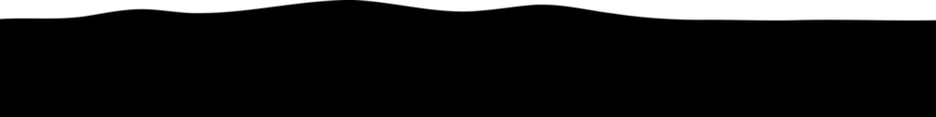 Minimalist rolling hill horizon line silhouette