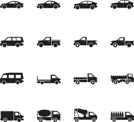 Fototapeta premium Car icons vector illustration