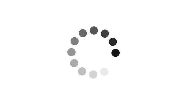 Loading - circle Modern loading animation. Circular loading indicator , loading and buffering icon animation-looped .4k animation 