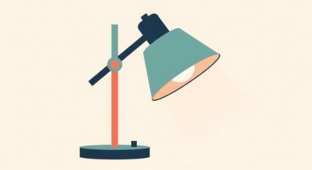 Modern desk lamp on white background.