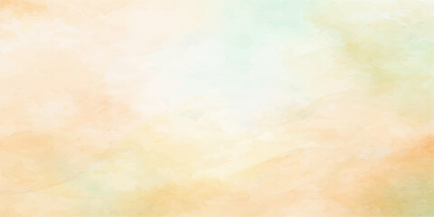 Obraz premium Abstract colorful watercolor design with a vintage grunge paper texture featuring aged yellow parchment and antique brown paint splashes on a blank retro wall