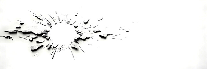 black crack and white background