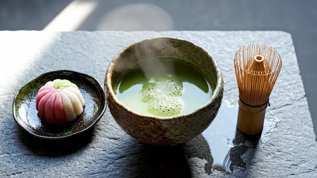 Japanese Matcha Tea Ceremony - A Tranquil Moment of Tradition.