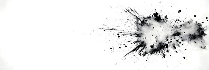 black ink splat, png file, transparent background