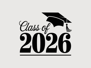 Graduation Celebration Emblem Featuring a Stylized Academic Cap and the Year '2026' Textual Design, Symbolizing Educational Achievement and Future Success, Perfect for Graduating Seniors, Academic Ins