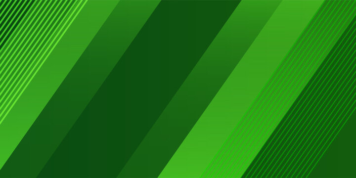 Modern art simple abstract green sporty background template vector with shiny lines and lights. Green background with