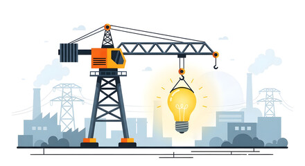 construction site with crane