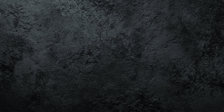 A heavily textured dark gray and black abstract wall background with a distressed and mottled appearance