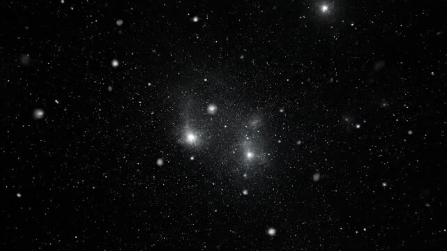 Silent Space Starfield Showcases Distant Galaxies.