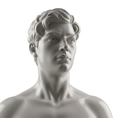 Fototapeta premium White marble bust of a man