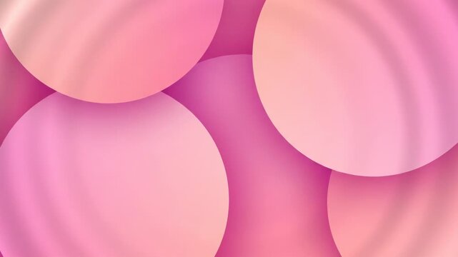 Soft, overlapping pink and peach circles create a gentle, abstract background