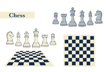 チェスの駒と盤のチェスセット © Soot kiri