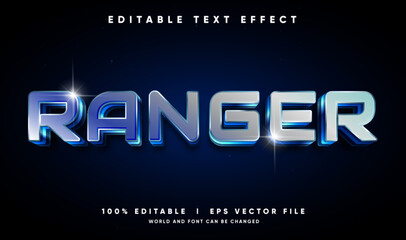 ranger 3d vector text effect with modern style