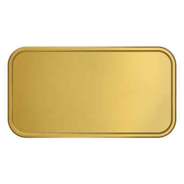 A gold bar on a black background