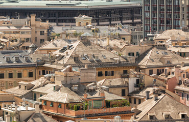 View from the scenic lookout Spianata Castelletto of buildings below