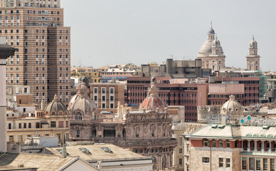 View from the scenic lookout Spianata Castelletto of buildings below