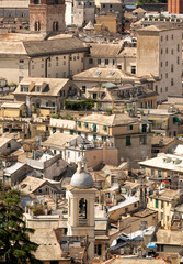 View from the scenic lookout Spianata Castelletto of buildings below