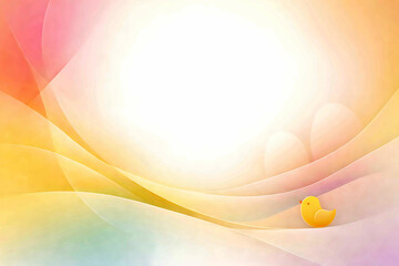 Fototapeta premium A vibrant and abstract background with a small yellow object in the center