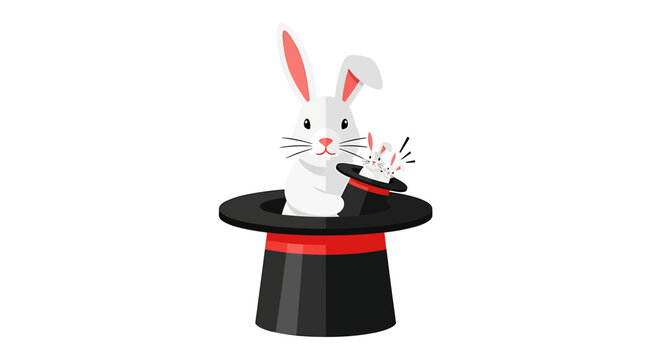 White Rabbit Emerging from Top Hat.