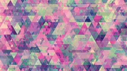 seamless pattern of colorful geometric triangles, purple and pink color