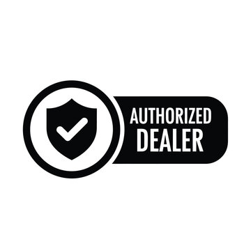 Vector illustration icon authorized dealer icon with shield and checkmark