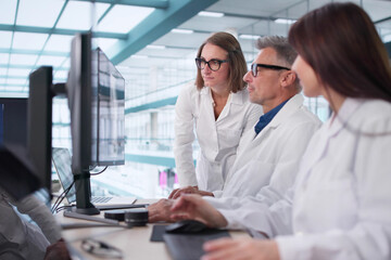 Neurologist Analyzing MRI Brain Scan For Medical Research