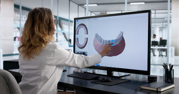 Female Dentist Uses Cutting-Edge Technology