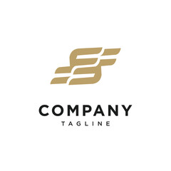 Letter F Wings Logo Icon Vector