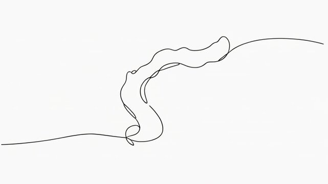 Elegant single line drawing of a dancer in motion.